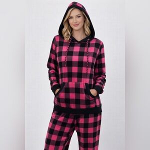 Plaid Pajamas/ Loungewear - Pink and Black